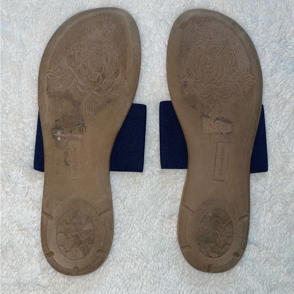 UNION BAY Blue‎ and Tan Sandals with Silver Hardware - Picture 3 of 5